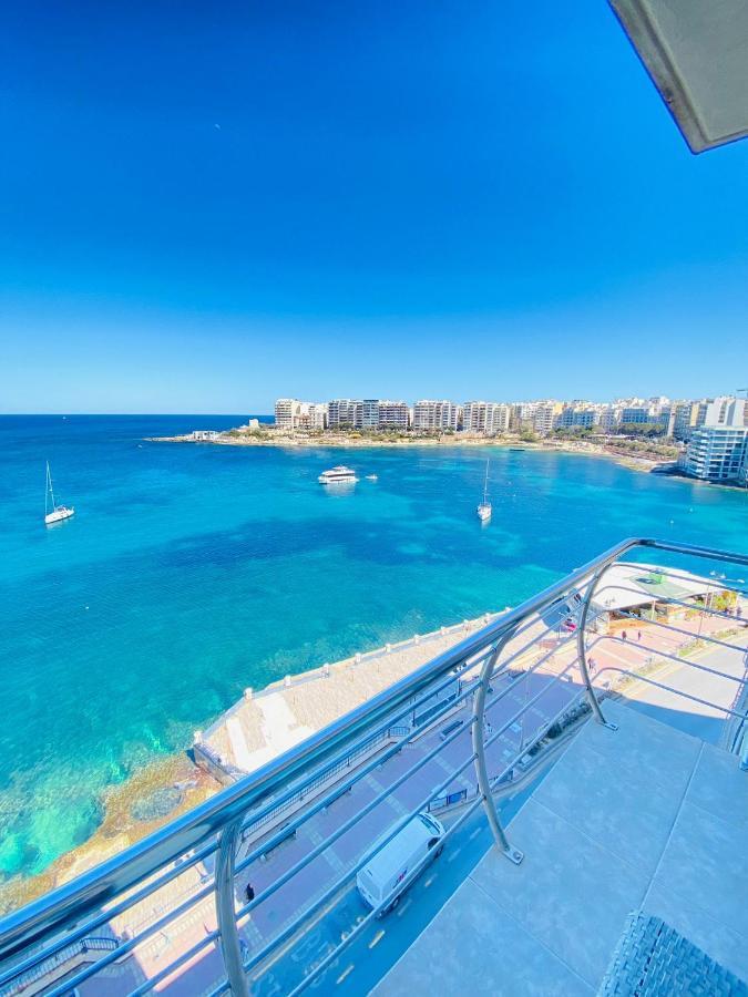 F8 1 Seaview Room, Living And Bathroom Shared , Stjulians San Julián Exterior foto